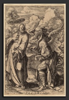 Dirk Jacobsz Vellert (Flemish, active 1511-1544), The Temptation of Christ, 1523, engraving