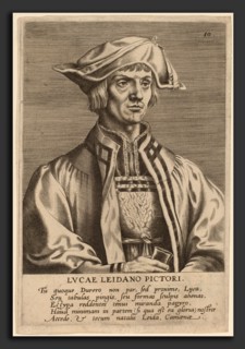 Hieronymus Wierix (Flemish, c. 1553 - 1619), Lucas van Leyden, engraving on laid paper