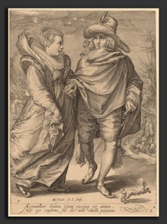 Jan Pietersz Saenredam after Hendrik Goltzius (Dutch, 1565 - 1607), Winter, 1601, engraving
