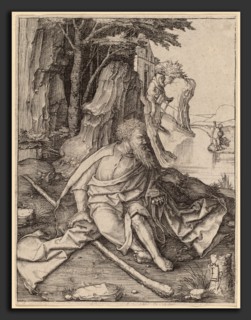 Lucas van Leyden (Netherlandish, 1489-1494 - 1533), Saint Christopher at the Border of a River, c.