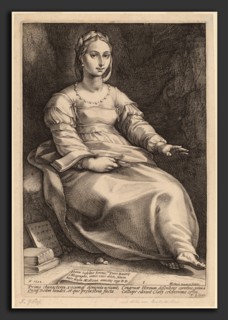 Hendrik Goltzius (Dutch, 1558 - 1617), Calliope, 1592, engraving