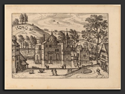 Carel Collaert (Flemish, active c. 1650), Castle with a Moat, published in or before 1676, etching