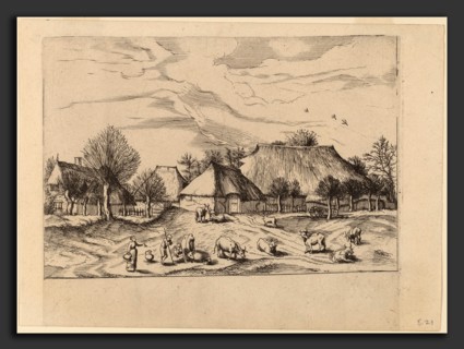 Johannes and Lucas van Doetechum after Master of the Small Landscapes (Dutch, died 1605), Farms,