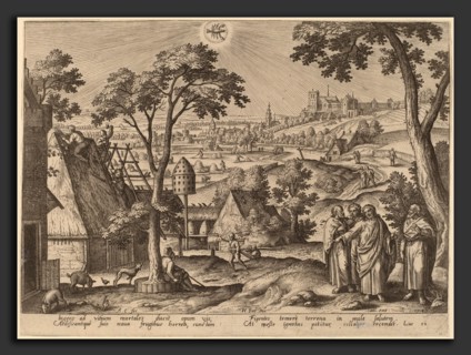 Adriaen Collaert after Hans Bol (Flemish, c. 1560 - 1618), "He that layeth up treasure for himself"
