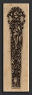 Theodor de Bry (Flemish, 1528 - 1598), Ornament for Knife Handle, engraving