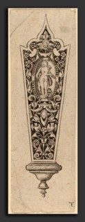 Theodor de Bry (Flemish, 1528 - 1598), Ornament for Knife Handle, engraving