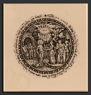 Netherlandish 16th Century, Triumphant Christ with Prophets and Saints, engraving