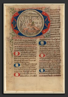 Netherlandish 15th Century, Christ as the Man of Sorrows, c. 1500, engraving,  hand-colored in red,