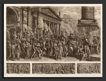 Luigi Ademollo (Italian, 1764 - 1849), The Ashes of Trajan Carried in a Triumphal Procession,