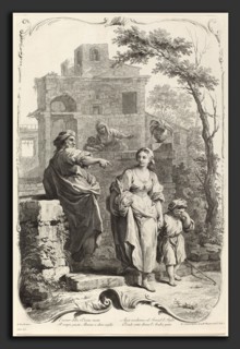 Joseph Wagner (publisher) after Giuseppe Zocchi (German, 1706 - 1780), Abraham Dismissing Hagar, c.