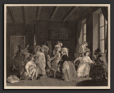 Salvatore Tresca after Nicolas Lavreince (Italian, probably 1750 - 1815), The Preparations for the