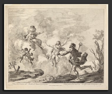 Jacopo Guarana (Italian, 1720 - 1808), Alpheus and Arethusa, 1770-1780, etching and engraving on