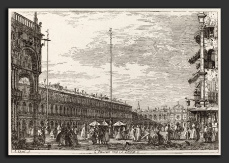 Canaletto (Italian, 1697 - 1768), Le Procuratie niove e S. Ziminian V. [upper right], c. 1735-1746,