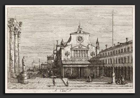 Canaletto (Italian, 1697 - 1768), Imaginary View of S. Giacomo di Rialto [upper right], c.
