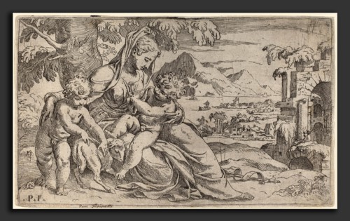 Orazio Farinati after Paolo Farinati (Italian, 1559 - after 1616), Madonna and Child with John the