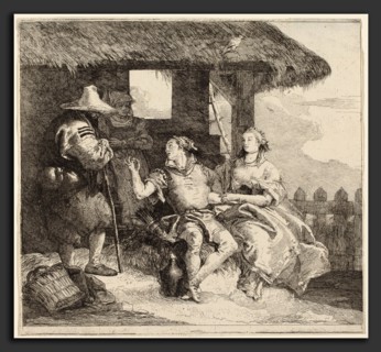 Giovanni Domenico Tiepolo (Italian, 1727 - 1804), The Marriage of Angelica and Medoro, etching on