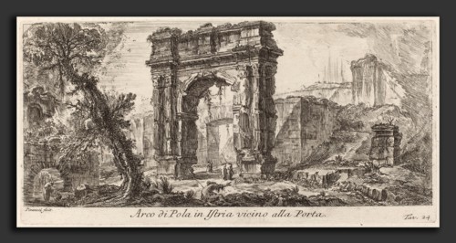 Giovanni Battista Piranesi (Italian, 1720 - 1778), Arco di Pola in Istria, 1748, etching on laid