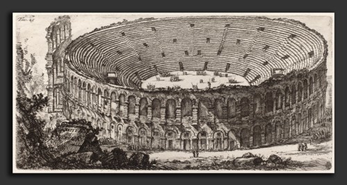 Giovanni Battista Piranesi (Italian, 1720 - 1778), Anfiteatro di Verona, 1748, etching on laid