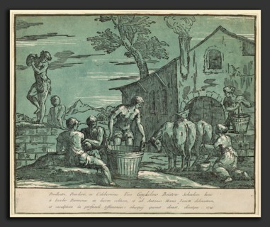 conte Antonio Maria Zanetti I after Bertoia (Italian, 1680 - 1757), Pastoral Scene, 1741,