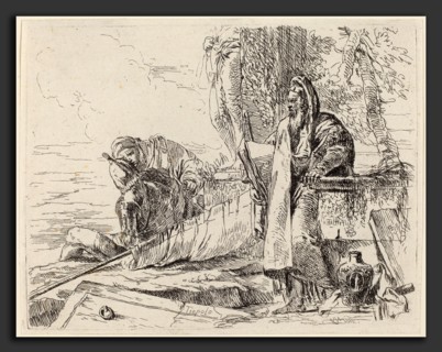 Giovanni Battista Tiepolo (Italian, 1696 - 1770), Standing Philosopher and Two Other Figures,