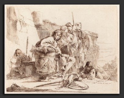 Giovanni Battista Tiepolo (Italian, 1696 - 1770), Seated Youth Leaning against an Urn, 1740-1743,