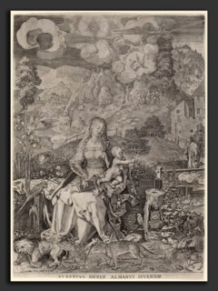 Aegidius Sadeler II after Albrecht DÃ¼rer, Virgin and Child in a Landscape, Flemish, c. 1570 -