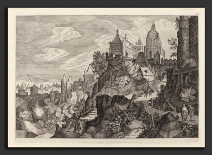 Aegidius Sadeler II after Pieter Stevens, Rocky Landscape in Bohemia, Flemish, c. 1570 - 1629,