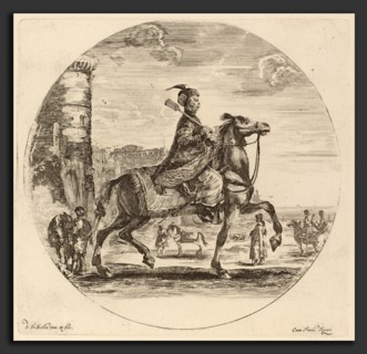Stefano Della Bella (Italian, 1610 - 1664), Polish Cavalier, etching on laid paper [restrike]