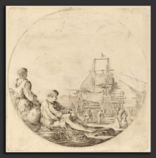 Stefano Della Bella (Italian, 1610 - 1664), Seated White Sailor and a Standing Negro Sailor,