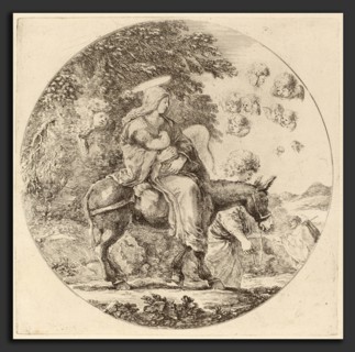 Stefano Della Bella (Italian, 1610 - 1664), The Flight into Egypt, probably 1662, etching on laid