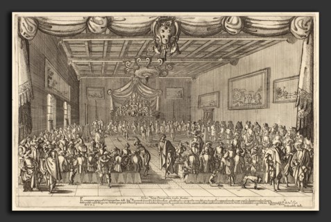Stefano Della Bella (Italian, 1610 - 1664), The Banquet of the Piacevoli, 1627, etching on laid