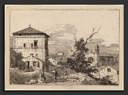Bernardo Bellotto (Italian, 1722 - 1780), Landscape with a Dead Tree, 1741-1742, etching on laid