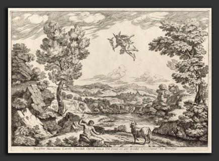 Crescenzio Onofri (Italian, probably 1632 - 1712 or after), Balthus Turned to Stone, 1696, etching