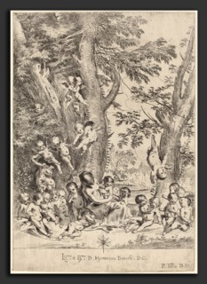 Pietro Testa (Italian, 1612 - 1650), Young Woman, Surrounded by Cupids, etching