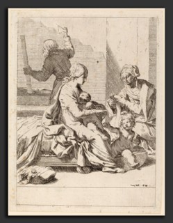 Elisabetta Sirani (Italian, 1638 - 1665), The Holy Family with Saint Elizabeth and Saint John the