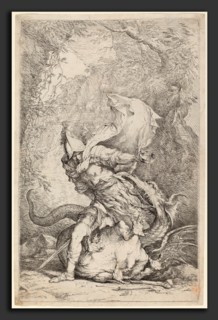 Salvator Rosa (Italian, 1615 - 1673), Jason and the Dragon, c. 1663-1664, etching and drypoint