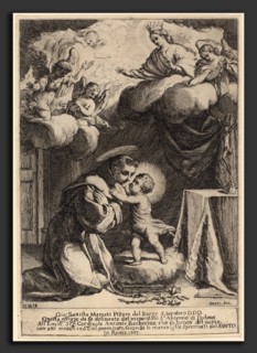 Giovanni Battista Mercati (Italian, 1600 - active 1637), Saint Anthony of Padua, etching