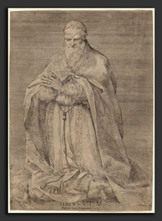 Prospero Bresciano (Italian, active 1589), Pope Sixtus V, 1589, etching