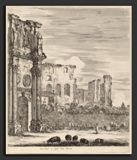Stefano Della Bella (Italian, 1610 - 1664), Arch of Constantine, 1656, etching