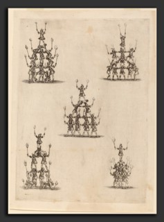 Stefano Della Bella (Italian, 1610 - 1664), Pyramids of Jugglers, 1652, etching on laid paper