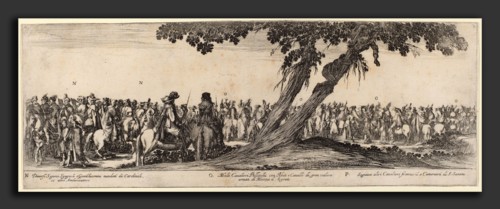 Stefano Della Bella (Italian, 1610 - 1664), Spanish Gentlemen, Polish and French Horsemen, 1633,