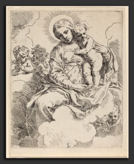 Simone Cantarini (Italian, 1612 - 1648), The Virgin and Child, etching