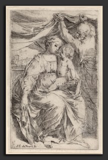 Simone Cantarini (Italian, 1612 - 1648), The Holy Family, etching