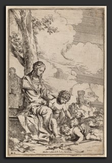Giulio Carpioni (Italian, c. 1613 - 1678), The Virgin and Child with Saint John the Baptist,