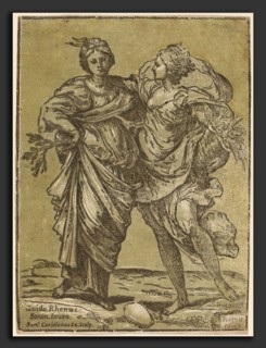 Bartolomeo Coriolano after Guido Reni (Italian, active 1627-1653), Alliance of Peace and Abundance,