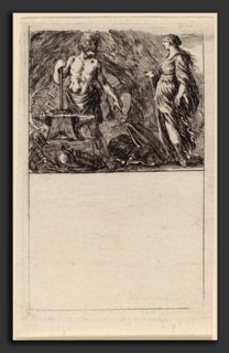 Stefano Della Bella (Italian, 1610 - 1664), Vulcan and Thetis, 1644, etching