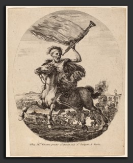 Stefano Della Bella (Italian, 1610 - 1664), Death of Horseback, probably 1648, etching and