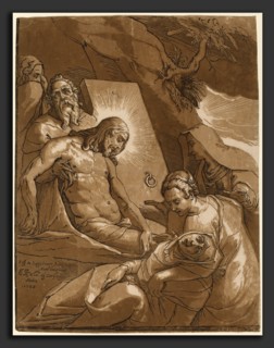 Andrea Andreani after Raffaello Motta (Italian, 1558-1559 - 1629), The Entombment, 1585,