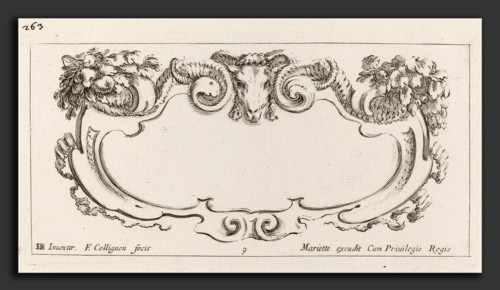 FranÃ§ois Collignon after Stefano Della Bella (French, c. 1609 - 1657), Cartouche, probably 1646,