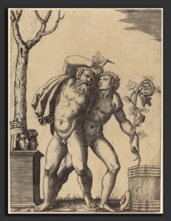 Marcantonio Raimondi possibly after Raphael possibly after Giulio Romano (Italian, c. 1480 - c.